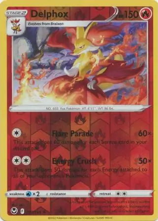 Silver Tempest Delphox #27/195 reverse holo